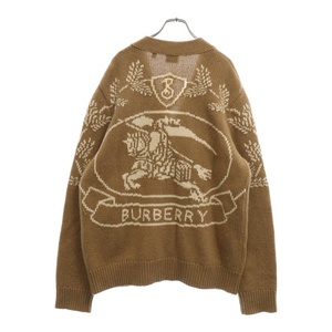 BURBERRYS バーバリーズ Logo Intarsia Knit Cardigan 8058762 ロゴインターシャ Vネック ニットカーディガン ベージュ