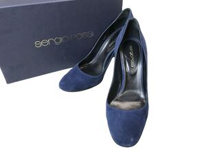 (D) sergio rossi セルジオロッシ SCARPE DONNA パンプス 36.5 ロイヤルインディゴ (ma)