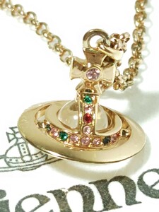 1円スタート【良品/箱付】Vivienne Westwood　ヴィヴィアンウエストウッド ネックレス 63020098-02R001 ゴールド PETITE ORB PENDANT