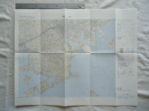 【古地図 昭和50年代】『福山』五万分一地形図NI-53-27-10(岡山及丸亀10号)【広島 鉄道山陽本線新幹線東福山貨物駅 常石造船瀬戸内工業地域