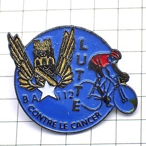 ピンバッジ・自転車レース紋章と星◆フランス限定ピンズ◆レアなヴィンテージものピンバッチ