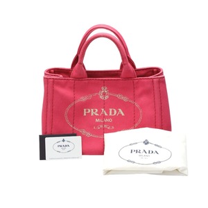 プラダ トートバッグ B2439G カナパトート キャンバス トートバッグ PRADA ピンク レディース 中古