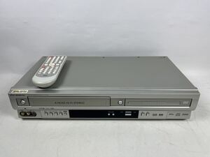 DXアンテナ VHS DVD ビデオデッキ DV-140V リモコン 通電のみ確認 ジャンク