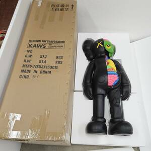 レア KAWS OriginalFake Four Foot Dissected Companion BLACK Height: 50 in. 127CM