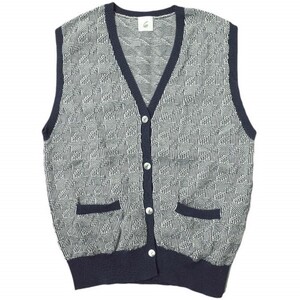 6 ROKU BEAUTY＆YOUTH ロク ビューティーアンドユース 21SS CHIDORI KNIT VEST 千鳥格子ニットベスト 8618-299-0077 FREE NAVY g12214