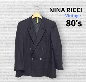 80’s【ヴィンテージ】ニナリッチ　NINA RICCI　 ダブルテーラード