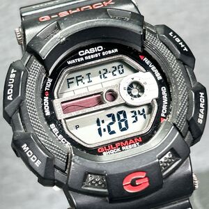 美品 CASIO カシオ G-SHOCK ジーショック GULFMAN ガルフマン G-9100-1 腕時計 デジタル クオーツ 多機能 カレンダー ブラック 動作確認済