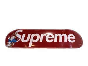 新品未使用 Supreme シュプリーム Smurfs スマーフ スケボーデッキ Smurfs Skateboard 20AW RED 赤 スケートボード コラボアイテム