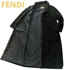 【希少44サイズ】FENDI フェンディ ロングコート カシミア混 マキシ丈