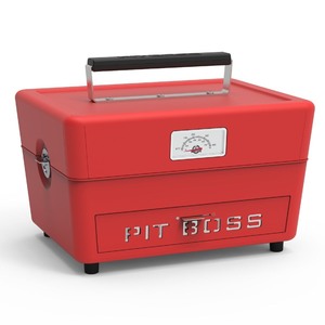 新品開梱品 ピットボス ポータブル バーベキュー グリル レッド 木炭用 PIT BOSS CHARCOAL GRILL