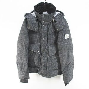 モンクレール MONCLER A23914137700 83124 ガムブル― ファー ダウンジャケット 1 灰系 グレー イタリア製 ジップアップ 毛 ウール 綿 コッ