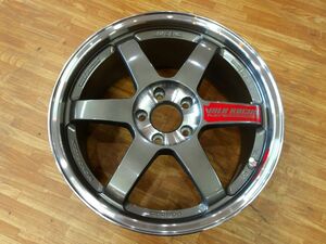 O 送料無料 鍛造 美品 RAYS VOLK TE37 SL 18 5H114.3 9J+45 1本 WRX STI S4 レヴォーグ GRヤリス RX-8 S2000 シビック チェイサー レイズ