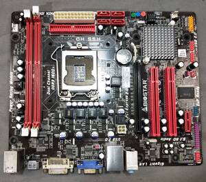 【中古パーツ】BIOS確認のみ、BIOSTAR H55 HD マザーボード　ＩＯパネル LGA1156 ■MB5200