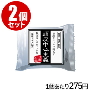 【2個セット】頭皮中心主義 洗髪石鹸 30g（1個あたり約1ヶ月分）炭 海泥 せっけん シャンプー 頭皮 スカルプケア 送料無料【TG】