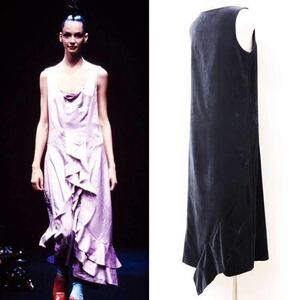 ●1995 vintage コムデギャルソン ベロア立体切替ワンピースcomme des garconsヴィンテージ rei kawakuboジュンヤArchiveアーカイブ 別珍　