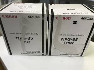 nt240710-002B5 キャノン CANON TONER BLACK NPG-35 黒 二つセット 未使用品 箱ダメージアリ GENUINE iR C2550 C2880 C3080 C3380 C3580