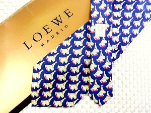 ♪33282C♪良品【装飾 柄】ロエベ【LOEWE】ネクタイ