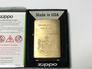 未使用 ZIPPO ジッポー キング・オブ・ハワイ　2013年 HAWAII ソリッドブラス 真鍮製 ケース付き アメリカ USA 喫煙具 MADE IN USA