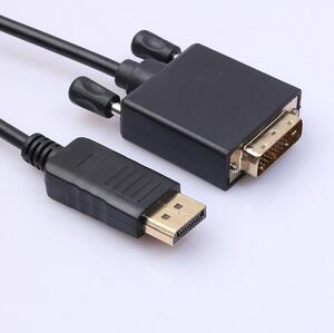 DisplayPort to DVI-D (24+1)ピン 変換ケーブル オス－オス DP-DVI 1.8m 1080P（1920×1200使用不可）