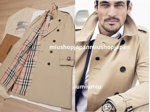 本物上質●　BURBERRY　 バーバリー　ヘリテージ　 トレンチコート ノバチェック ベージュ　メンズ　46 L 美品　ベルト付き