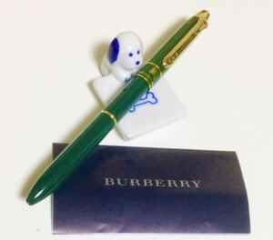 廃番　BURBERRY バーバリー 2+1複合筆記具　2色ボールペン+シャープペン 多機能ペン ヤングエグゼクティブ シリーズ　緑軸　取説付き