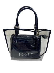 フォクシーブティック BAG VERRE 42414 バッグ ネイビー PVC レザーポーチ付き IT334HQYGABO