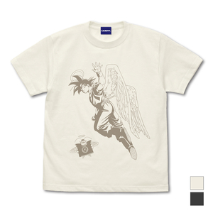 【新品/公式】ドラゴンボールZ M 孫悟空(天使)と界王 Tシャツ/VANILLA WHITE- 公式グッズ colleize