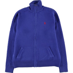 古着 ラルフローレン Ralph Lauren RALPH LAUREN SPORT コットンニットフルジップセーター レディースXL相当 /eaa494288