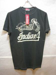 東洋　昔のCheswick　Indianmotorcycl　s/sTee　Bｋ M　Jp製丸胴