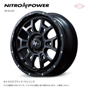 ナイトロパワー H6SLUG アルミホイール 1本 20x8.5 +20 139.7 6H(セミグロスブラック/マシニング) / 20インチ NITRO POWER MID