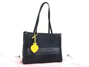 1円 kate spade ケイトスペード K6568 デニム×レザー 2WAY クロスボディ トートバッグ ショルダー 斜め掛け ネイビー系 FF4770