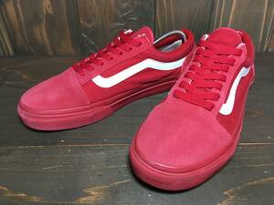 ★VANS バンズ 国内企画 OLD SKOOL オールドスクール 赤×白 26.5ｃm Used 検 SK8 スリッポン ハーフキャブ スタイル36