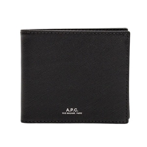 【新品未使用正規品】アーペーセー A.P.C. SMALL LEATHER GOODS PORTEFEUILLE ALY ２つ折り財布 H63153-PXBJQ-LZZ メンズ ブラック