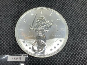 31.1グラム 2022年 (新品) ジブラルタル「正義の女神」純銀 1オンス 銀貨