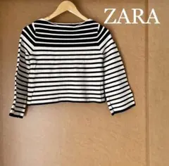 ★美品★ ZARA ザラ　ボーダー　ハイゲージニット