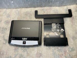 中古 アルパイン ALPINE PCX－R３３００B フリップダウンモニター １０．２インチ 取付ステー付 デリカD5