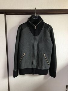 【格安！】【良品】 ripvanwinkle リップヴァンウィンクル 袖レザースタジャン メルトンブルゾン カシミア混 即決早い者勝ち