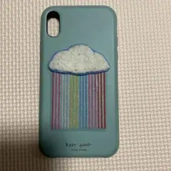 kate spade iPhone XRケース 雲と雨のデザイン　ケイトスペード