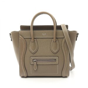 セリーヌ ラゲージ ナノショッパー ブランドオフ CELINE レザー ハンドバッグ レザー 中古 レディース