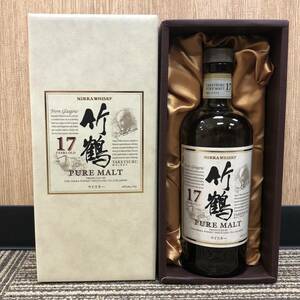 【空瓶】ニッカ ウイスキー NIKKA WHISKY 竹鶴 17年ピュアモルト 箱あり