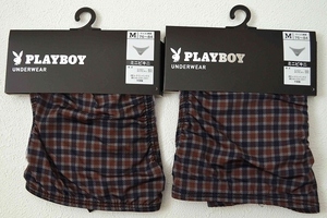 ★【PLAYBOY】ナイロン ミニビキニ チェック柄 Mサイズ 2個セット