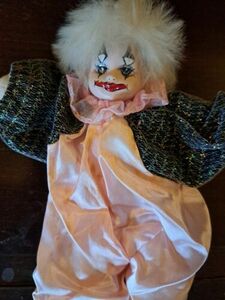 clown baby porcelain Head Beanie doll 海外 即決