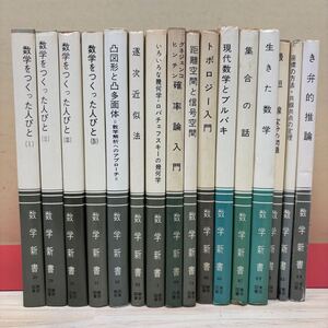 数学新書 16冊セット 東京図書 数学をつくった人びと 逐次近似法 確率論 き弁的推論/古本/未清掃未検品/タイトル状態は画像で確認を/NCで