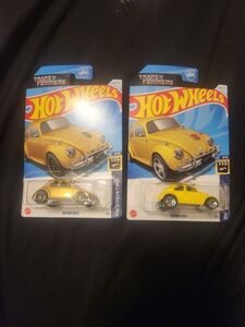 Hot Wheels BUMBLEBEE Transformers Volkswagen Gold and Yellow 2024 Lot of 2 海外 即決