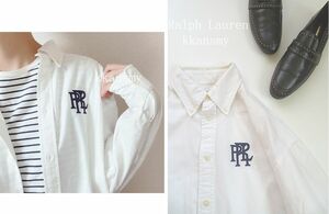 Ralph Laurenラルフローレン*BOYFRIEND FIT ボーイフレンドフィット刺繍シャツ