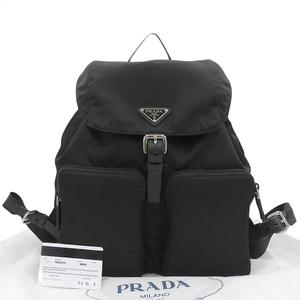 【本物保証】 希少 レア 新品同様 プラダ PRADA バックパック 1BZ005 リュックサック ナイロン ブラック 黒