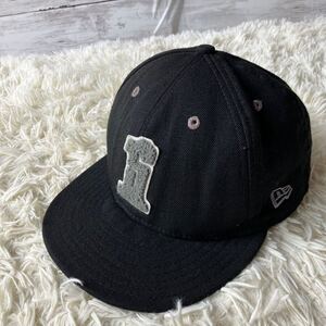 【stussy newera】ステューシー　ニューエラ　キャップ 帽子　刺繍ロゴ　黒　cap Sロゴ　