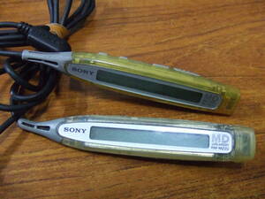 K496 SONY MDウォークマン用 リモコン RM-MZ2S 　２個セット/まとめ 中古 未確認 MZ-E90/MZ-E77/MZ-E75用 中古 現状品