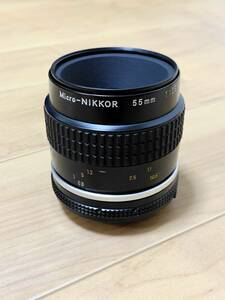Nikon Micro-NIKKOR 55mm F2.8 マクロレンズ Fマウント 動作未確認 ジャンク