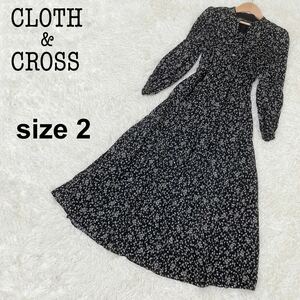 美品　ハグオーワー　クロスアンドクロス　ティアード　花柄　ロングワンピース　L CLOTH&CROSS HUG O WaR